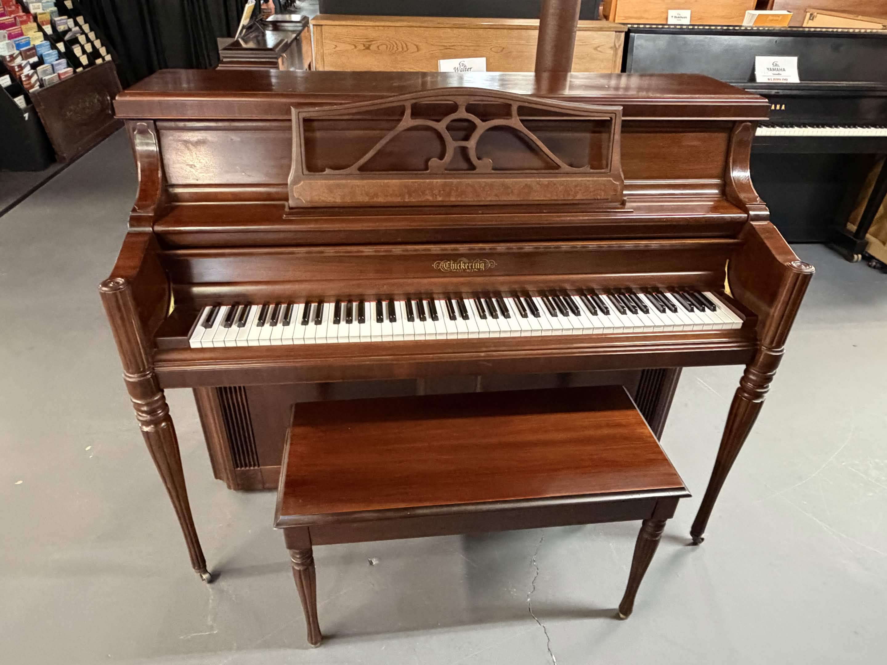Chickering Console in Red Mahogany